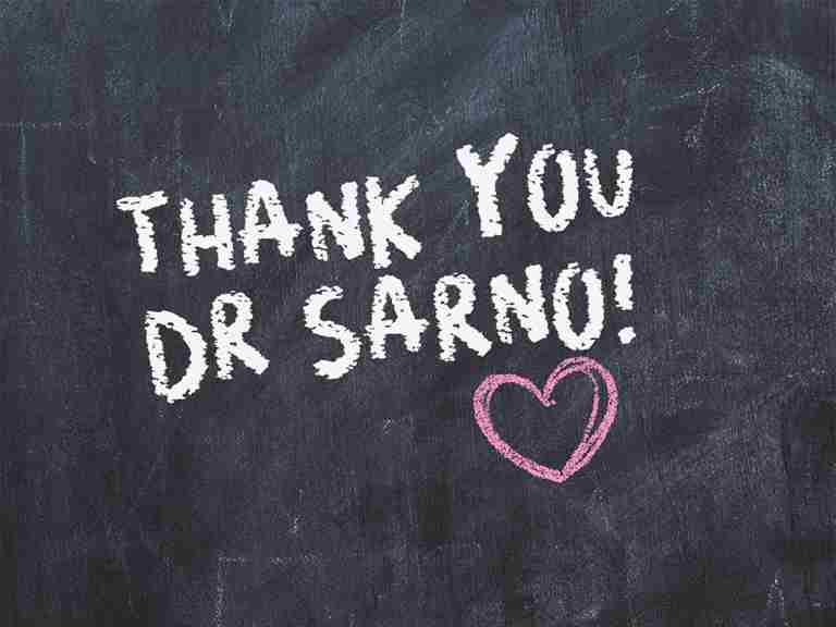 Thank you Dr Sarno - Patient Letters