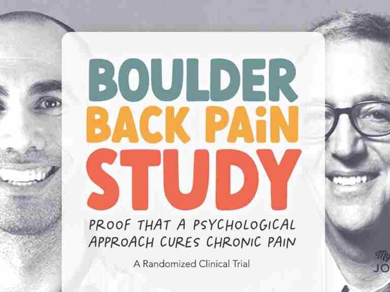 The Boulder Back Pain Study - Proof that a psychological approach can cure chronic pain